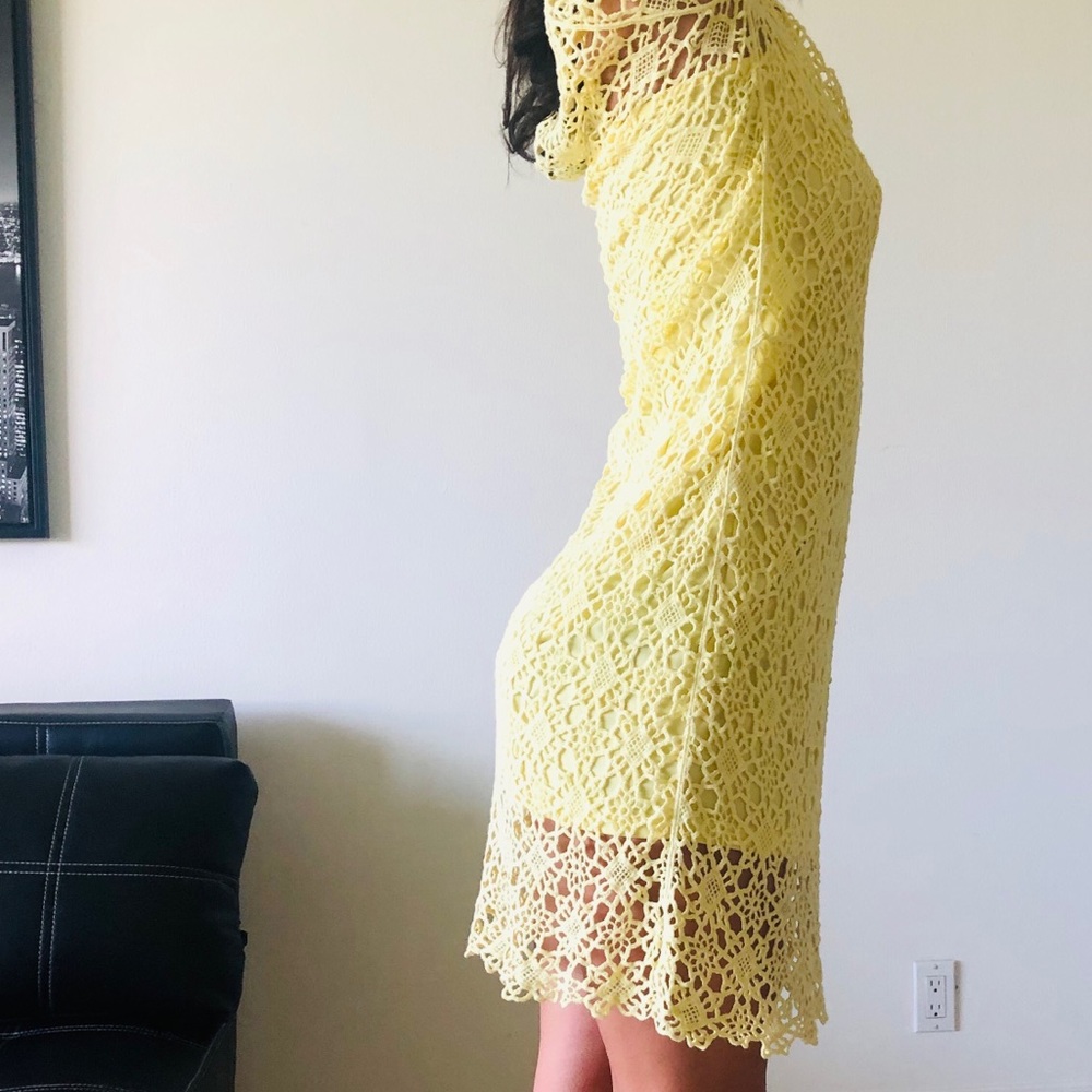 Ralph Lauren Classy Crochet Yellow dress S - Picture 12 of 14